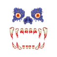 thumbnail image 1 of Del Monstruo De Halloween Etiqueta De La Pared De La Puerta Del Horror Para La Decoración De Halloween seitruly HA042932-04, 1 of 6