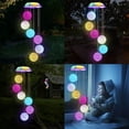 thumbnail image 2 of Qoosea Solar Wind Chimes Lights Outdoor, Color Changing Crystal Ball LED Light Solar Powered Wind Chime Waterproof Hanging Solar Mobile Lamp for Christmas Garden Decoration, 2 of 7