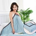 thumbnail image 5 of Dmlowu Cooling Blanket Lightweight Throw Blanket Summer Breathable Cotton Blanket for Bedroom School Office Dormitory, 55x79 Inch Multifunctional Comfortable Cooling Comforter, 5 of 8