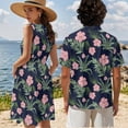 thumbnail image 2 of Uorisanigo Hibiscus Couple Matching Outfit Husban and Wife Clothing Men's Short Sleeve Shirt Size 3XL Hawaiian Shirts and Women's Summer Dress Size 3XL Sleeveless Hawaiian Party Sundress, 2 of 8