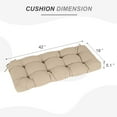 thumbnail image 4 of Aoodor Tufted Outdoor Bench Cushion 42" x 19.3" x 5.1", Water-Resistant & Fade-Resistant Polyester Patio Cushion - Khaki, 4 of 8