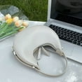 thumbnail image 1 of Half Moon Commute Bag Fashion Underarm Hobo Bag Solid Color for Weekend Vacation, 1 of 10