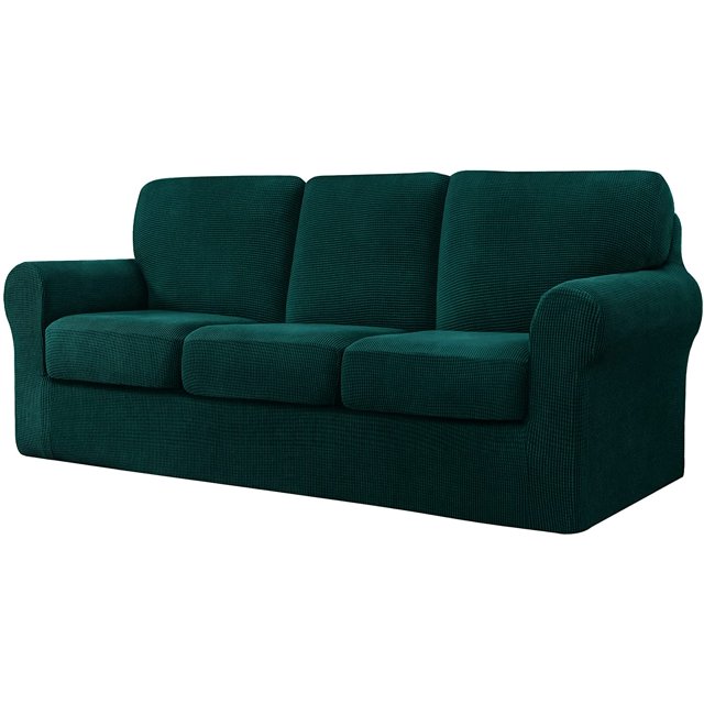 CHUN YI Stretch Checks Spandex Sofa Cover Separate Backrests Cushions Cover Slipcover