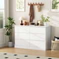 thumbnail image 2 of 6 Drawer Dresser for Bedroom, White Dresser Double Chest of Drawers, Modern Wood Dressers with Deep Drawers for Living Room,White, 2 of 8