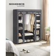 thumbnail image 2 of 59 Inch Closet Organizer, Storage Organizer Wardrobe with Non-Woven Fabric, Gray ULSF03G, 2 of 8