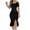 Black, variant on WIZUTIZ Sundresses for Women 2025 Cold Shoulder Slim Fit Wrap Dress Midi Dress Solid Tank Dress Crew Neck Sleeveless Tank Dress for Womens Slit Ruffled Linen Travel Dress Blue M