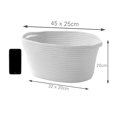 thumbnail image 2 of Unique Bargains Large Storage Baskets Cotton Rope Basket Woven Laundry Basket with Handle, 2 of 6