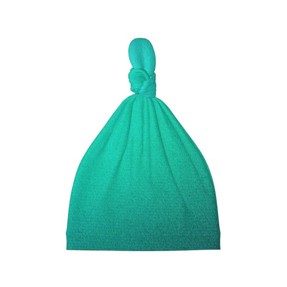 Sikiie Turquoise Light Blue Baby Newborn Hats, Infant Knotted Baby Hat, Beanie Top Knot Caps for Baby Boys Girls