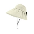thumbnail image 3 of TYGHBN Sun Hats for Women Men Summer Wide Brim Beach Hat Outdoor Travel Casual Sun Comfortable Lightweight Beach Fashion for Women Womens Fedoras Men's Rain Hats Men Outdoor Hat Hats for Women Large, 3 of 3