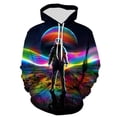 thumbnail image 3 of Sudadera con capucha con estampado de astronauta, universo, espacio, galaxia, para hombres y niños, sudaderas de manga larga, chaqueta genial de gran tamaño para hombre, 3 of 5
