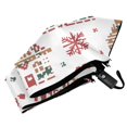thumbnail image 6 of FORMRS Travel Umbrella Folding Auto Open Close Windproof Rain UV Protection, Beige Nordic Christmas House, 6 of 8