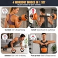 thumbnail image 4 of Leumius Adjustable Dumbbell Set,66LBS 4-in-1 Adjustable Weights Dumbbells, Barbell, Kettlebells with Anti-slip Silicone Grip,Weight Set for Home Gym Suit both Men and Women,Orange, 4 of 9