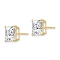 thumbnail image 2 of 14k Yellow Gold 9mm Square Cubic Zirconia Cz Stud Earrings, 2 of 7