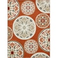 thumbnail image 3 of Unique Loom Outdoor Modern Collection Area Rug - Circles (9' x 12' 2" Rectangle Terracotta/Burgundy), 3 of 7