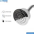 thumbnail image 3 of MEER Faucets  by CNX | Regadera Redonda de 10 cm con Cuello de 15 cm, Cabezal de Ducha de ABS con Tubo de Metal Cromado. Multiposición, Anti-Sarro y Funciona con Presión Baja, 3 of 9