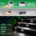 thumbnail image 3 of JSOT 6PCS Solar Deck Lights, Solar Stair Lights, Solar Powered Outdoor Lights for Wall Step Walkway Garden, Cool White Light, 3 of 8