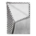 thumbnail image 2 of Grey Soft Flannel Fleece Throw Blanket, Cool Background with Square Shaped Grid Speaker Featured Industrial Iron Design Print, Cozy Plush for Indoor and Outdoor Use, 60" x 80", Grey, by Ambesonne, 2 of 5