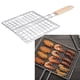thumbnail image 1 of para parrilla de pescado, para pescado, antiadherente, hierro, plegables, fácil de voltear para filetes, , verduras, Cola Cesta de parrilla, 1 of 8