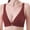 Wine Red, variant on Busty Plus Size Front Closure Bra Wireless Lace, Full Coverage No Underwire Bralette Short Sleeve, Wide Side Supports for Side Boob with Racerback, Grey,85C