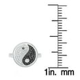 thumbnail image 3 of Sterling Silver with Natural Black Spinel and Genuine White Diamond Yin Yang Ring, 3 of 3