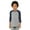 GREY/ NAVY TRB, variant on Bella Canvas Youth 3/4-Sleeve Baseball T-Shirt - 3200Y