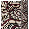 thumbnail image 3 of Contemporary Area Rug (3-Piece Rug Set: (5' x 7', 20'' x 60'', 20'' x 32'')) Abstract Black, Red Indoor Set Easy to Clean, 3 of 9