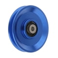 thumbnail image 3 of Polea de repuesto para rodamiento de fitness, aleación de aluminio, resistente al desgaste, mecanizado CNC 105 mm azul, 3 of 9