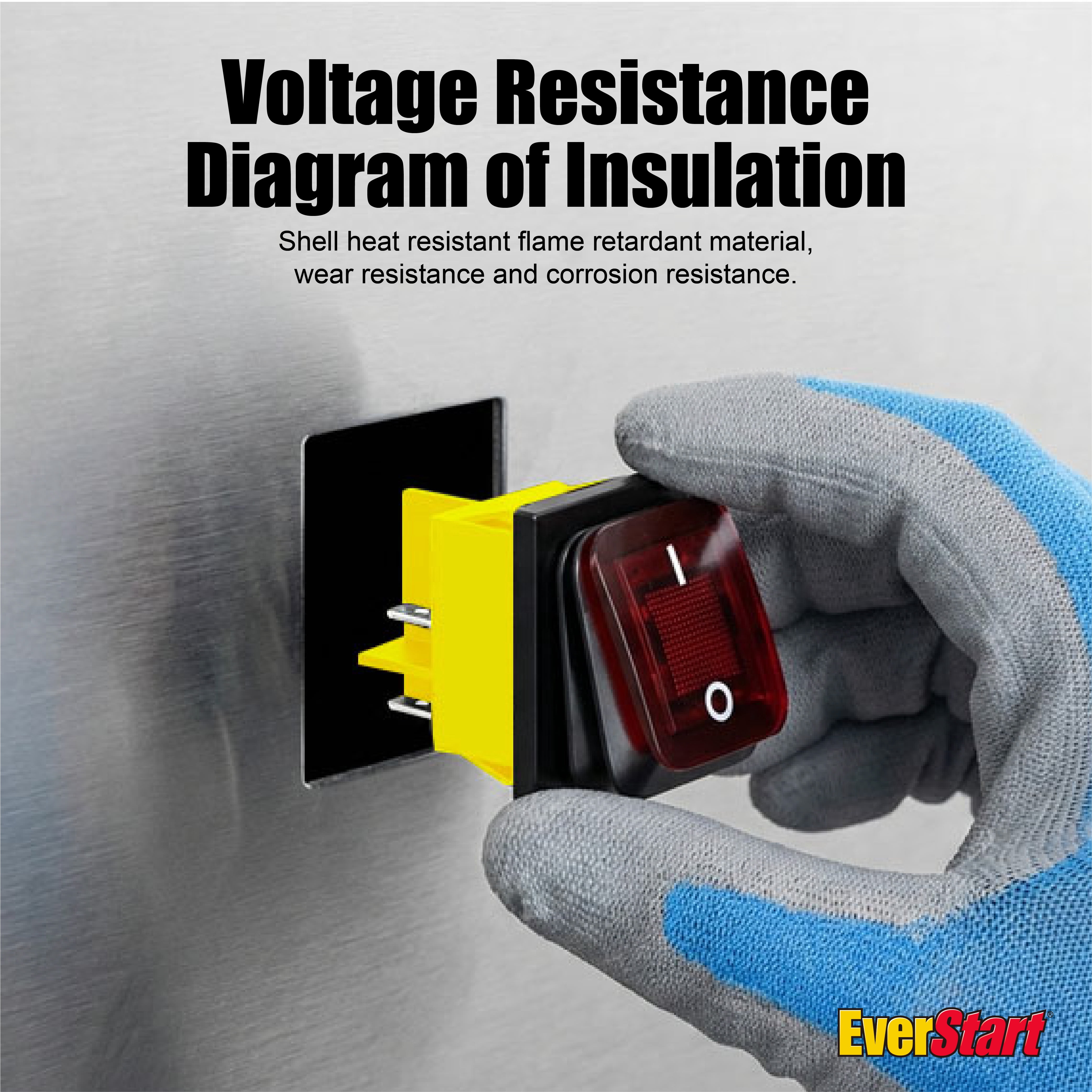EverStart 30 Amp 12 Volt DC Universal Lighted Rocker Switch Illuminated 4 Pin