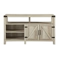 thumbnail image 3 of 58" Moderne Ferme Grange Porte Highboy TV Stand - Chêne Blanc, 3 of 5