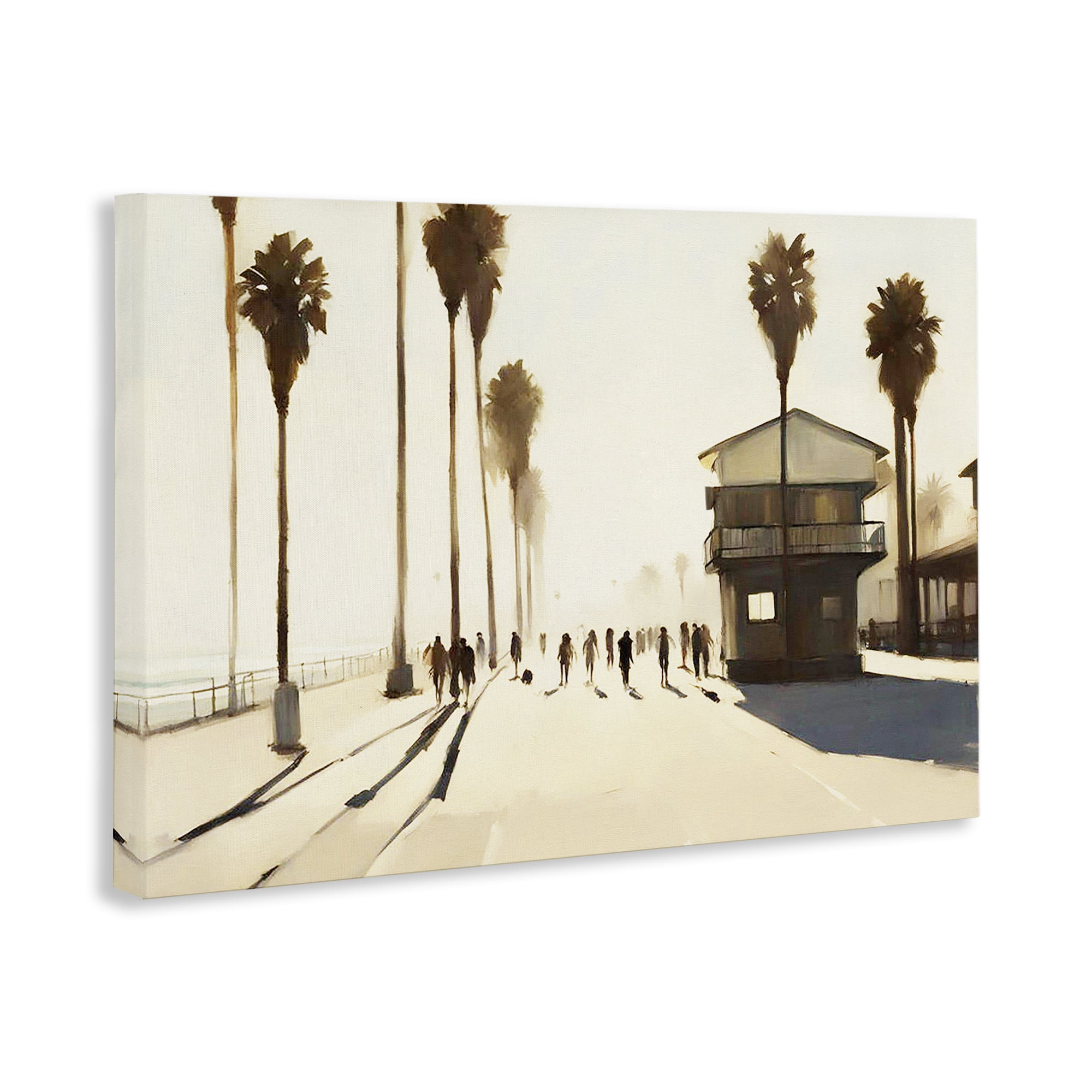 Stupell Industries Tropical Afternoon Shadows Landscape & Nature Painting Wrapped Canvas Art Print Wall Art, 30 x 20