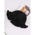thumbnail image 3 of Deago Women Crochet Bucket Hat Cute Winter Ruffled Brim Floppy Cap Handmade Knit Cloche Hats (Black), 3 of 9