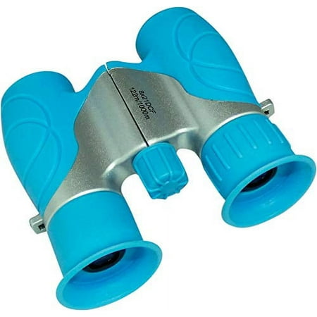 Shock Proof Waterproof 8x21 Kids Binoculars Wrist Strap and Case. Use for Bird Watching Learning Stargazing Hunting Hiking Sports Games Outdoor Adventure for Boys and Girls. Color: Blue