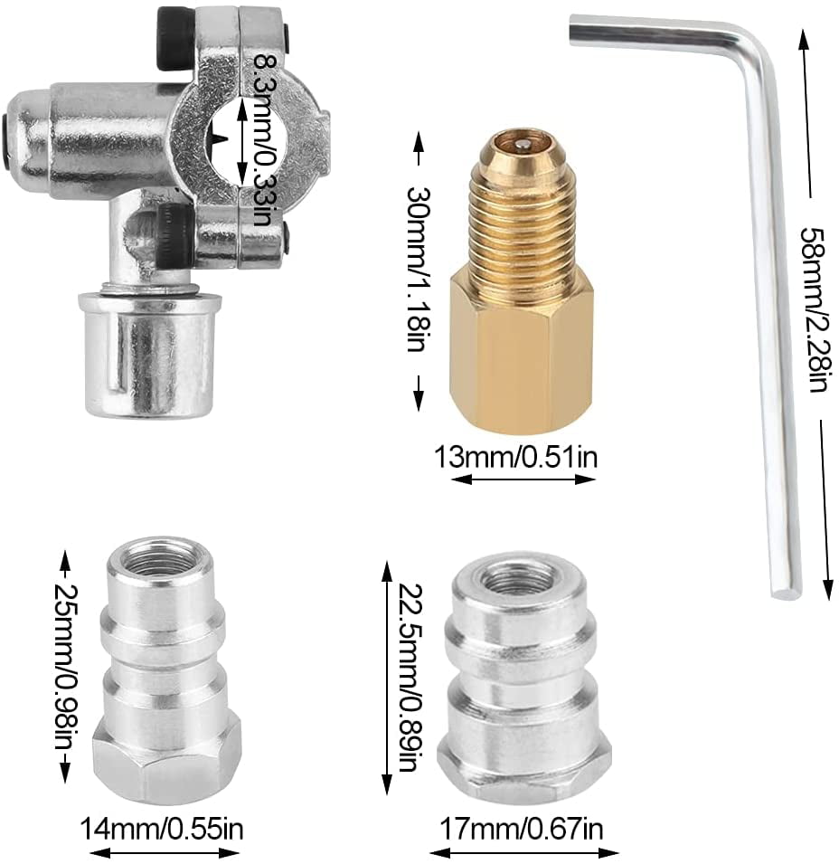 Bullet Piercing Tap Valve Kits R134a Charging Hose Can Tap,With Gauge R-12/R-22 