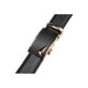 thumbnail image 3 of Cinturón de cuero automático de hebilla ratchet para hombre Allegra K, negro-dorado, cintura de 34-36 pulgadas, 3 of 5