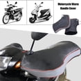 thumbnail image 1 of Guantes de invierno de tela Oxford para manillar de motocicleta, resistentes al viento y con bandas reflectantes, para scooters y bicicletas, con forro polar., 1 of 9