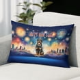 thumbnail image 2 of Happy New Year with Rottweiler Fireworks Holiday Xmas Winter 2025 Pillowcase Double Sided Rottie Dog Lover Gifts Idea Pillow Case Covers - 00025, 2 of 3