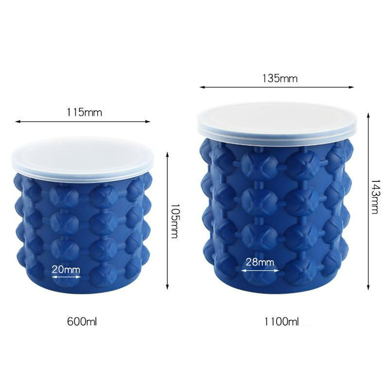 Ultimate Ice Cube Trays Maker Silicone Bucket with Lid Small Large