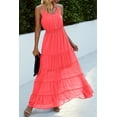 thumbnail image 4 of Vestido PRETTYGARDEN Maxi Naranja sin Mangas con Tirantes Espagueti Talle M, 4 of 5