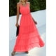 thumbnail image 4 of Vestido PRETTYGARDEN Maxi Naranja sin Mangas con Tirantes Espagueti Talle M, 4 of 5