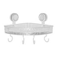 thumbnail image 2 of Corner Shower Caddy, Suction Cup Storage Rack, Wall Mount Organizer for Bathroom Toilet Basin, Drill-Free Installation, Rustproof Design, Large Capacity Shelf, 2 of 7