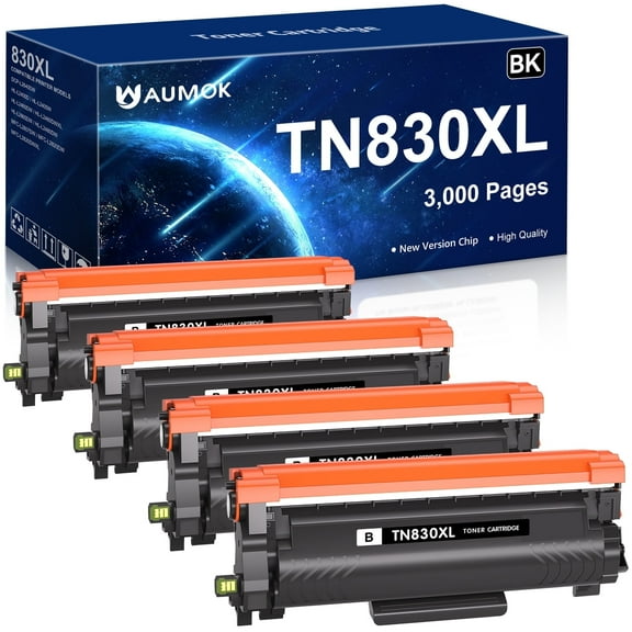 TN830XL Toner Cartridge (4PK) TN830 Replacement for Brother TN830XL Toner for Brother 830XL Toner
