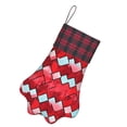 thumbnail image 3 of Dog Paw Decorative Socks 17x11.8in Top With A Strap Design For Easy Hanging For Festive Christmas Party Decorations Red Colorful Houndstooth Hand-Drawn Sketch_4, 3 of 8