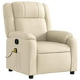 thumbnail image 3 of vidaXL Massage Recliner Chair for Living Room, 6-Point Vibration Adjustable, Cream Fabric, 3 of 5