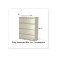 thumbnail image 4 of Alera Lateral File, 4 Legal/Letter-Size File Drawers, Putty, 42" x 18.63" x 52.5", 4 of 9