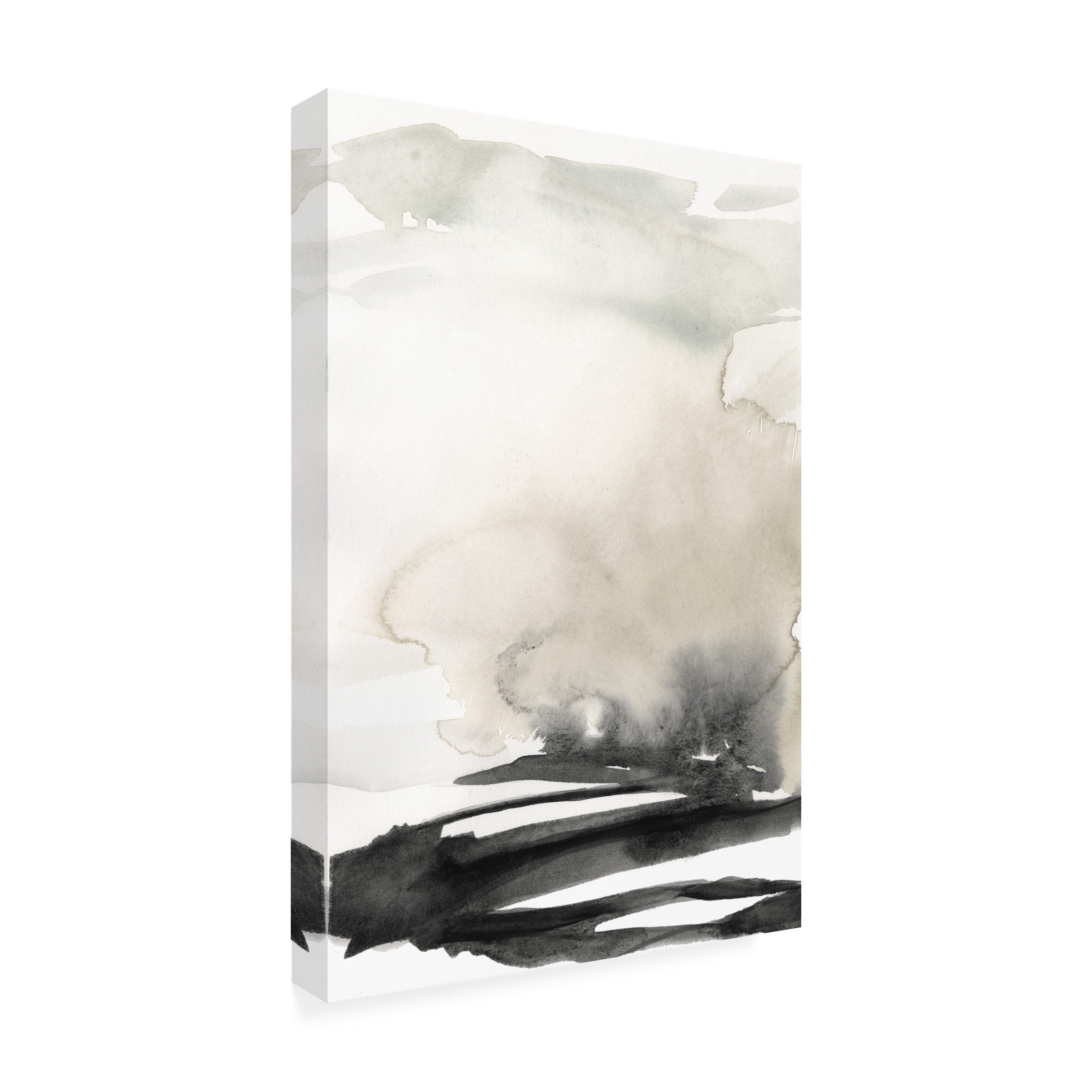 Jennifer Goldberger 'Ebony Horizon Triptych I' Canvas Art