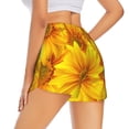 thumbnail image 3 of Sigee 3D Sunflowers for Women's Athletic Shorts High Waisted Running Shorts Pocket Sporty Short Gym Elastic Workout ShortsX-Large, 3 of 9