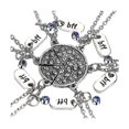 thumbnail image 1 of 6 Pcs Couple Necklaces Couple Pizza Rhinestone Necklace Best Friends Forever Necklace Best Friends Necklace Set---Product code 58907, 1 of 3