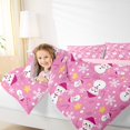 thumbnail image 4 of Manfei Kawaii Snowman Queen Comforter Set for Kids, Winter Snowflake Bedding Comforter Set, Merry Christmas Reversible Bedding Set, Lightweight Room Decor, 3-Piece, 4 of 8