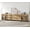 Oak, variant on 4 In 1 Multifunctional Chest of Drawers, Glass Door Dresser with 8 Drawers and Adjustable Shelves, Home Storage Cabinet Organizer for Bedroom,Beige