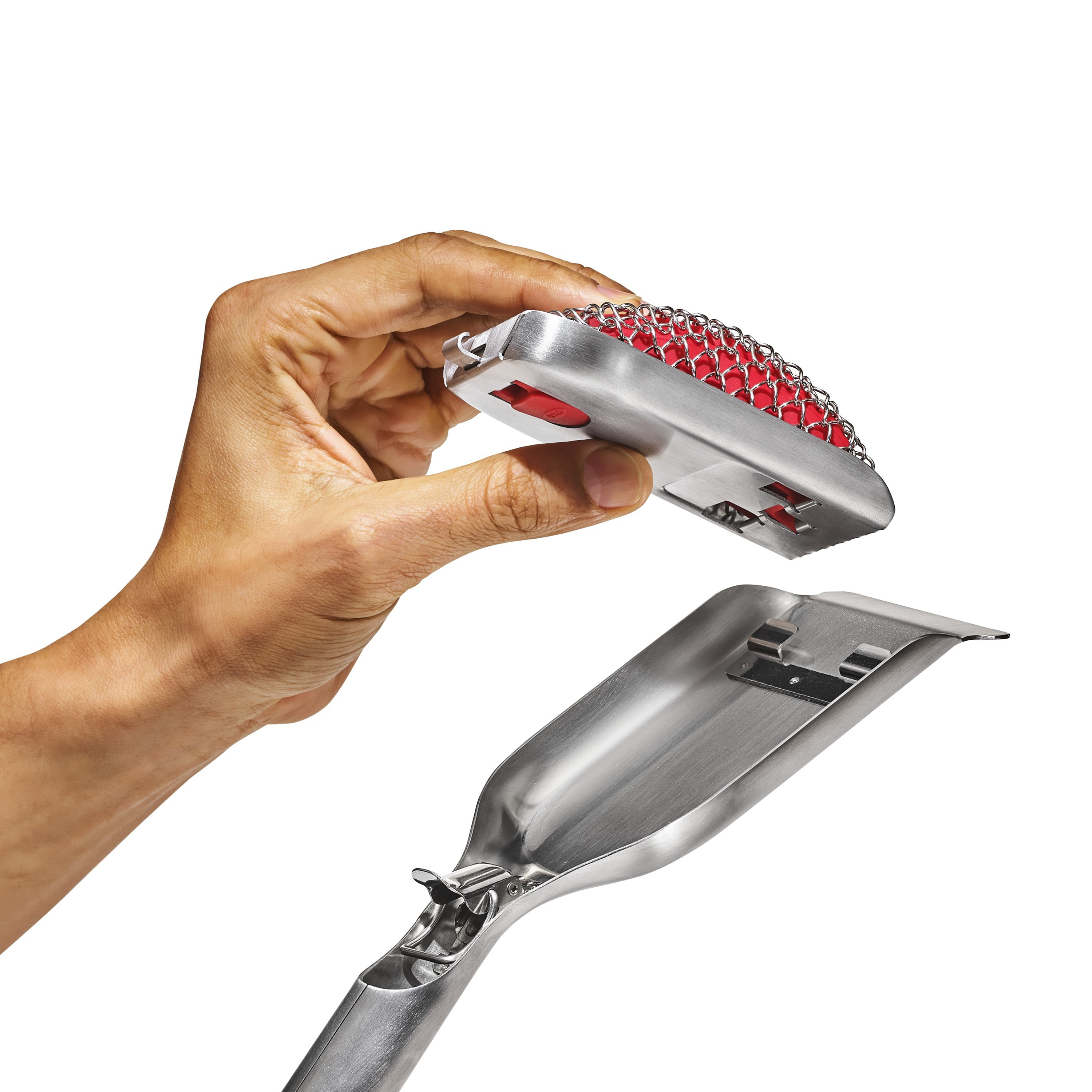 OXO Softworks Grilling Coiled Cleaning Stainless Steel Grill Brush with Replaceable Head